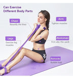 21 Fitness Resistance Bands Set - 4 Tube Pedal Ankle Puller for Legs & Glutes Workout