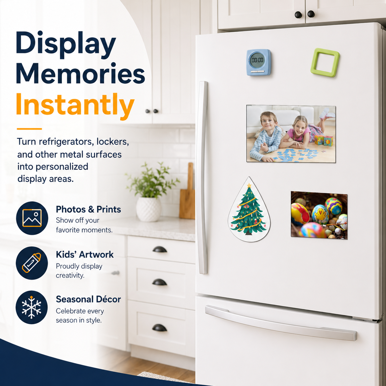 12-Pack Self-Adhesive Magnetic Sheets – 8 × 10 Inch