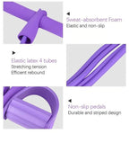 21 Fitness Resistance Bands Set - 4 Tube Pedal Ankle Puller for Legs & Glutes Workout