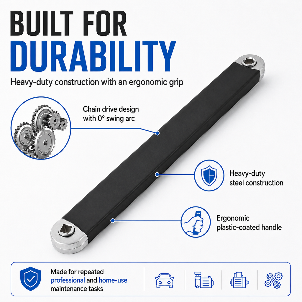 Offset Extension Wrench Set for Tight Spaces