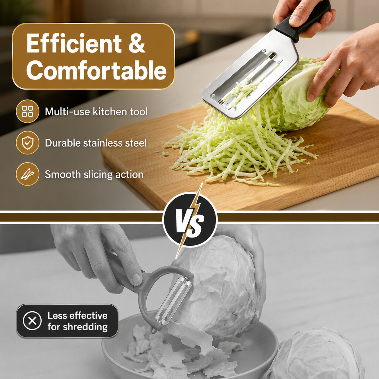 Adjustable Cabbage Slicer & Vegetable Shredder