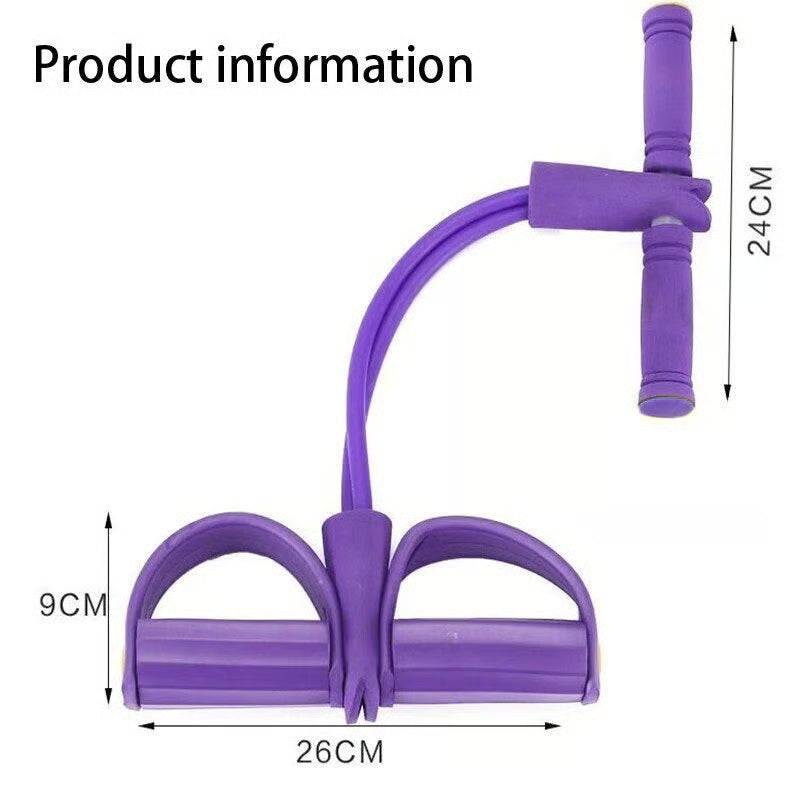 21 Fitness Resistance Bands Set - 4 Tube Pedal Ankle Puller for Legs & Glutes Workout