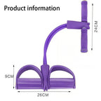 21 Fitness Resistance Bands Set - 4 Tube Pedal Ankle Puller for Legs & Glutes Workout