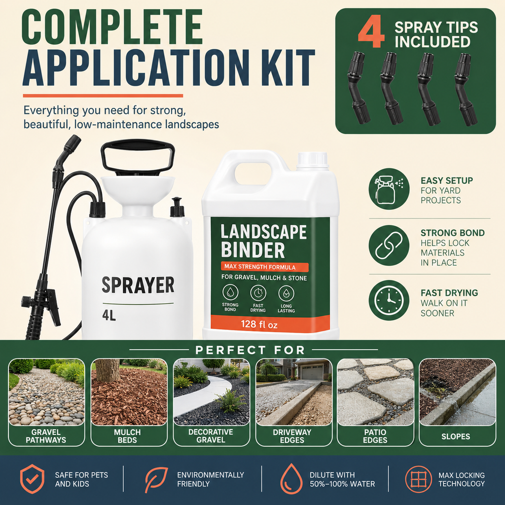 1-Gallon Landscape Rock Glue & Sprayer Kit