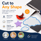 12-Pack Self-Adhesive Magnetic Sheets – 8 × 10 Inch