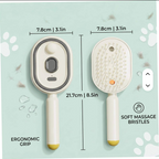 Electric steam hairbrush, air cushion massage brush with mist spray