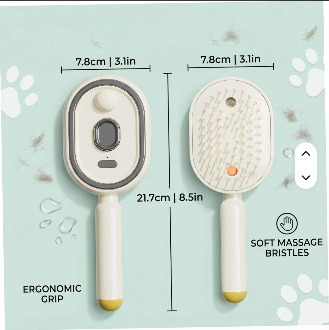 Electric steam hairbrush, air cushion massage brush with mist spray